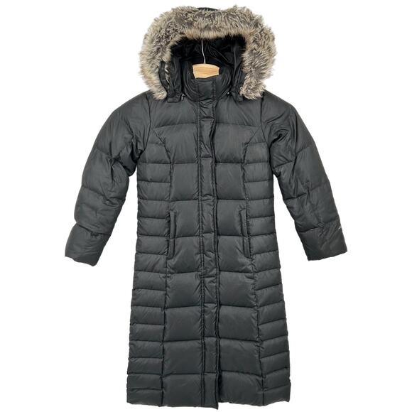 Womens XS Black 'Storm' Eddie Bauer Lodge Down Duffle Parka Winter Puffer Jacket - Picture 1 of 10